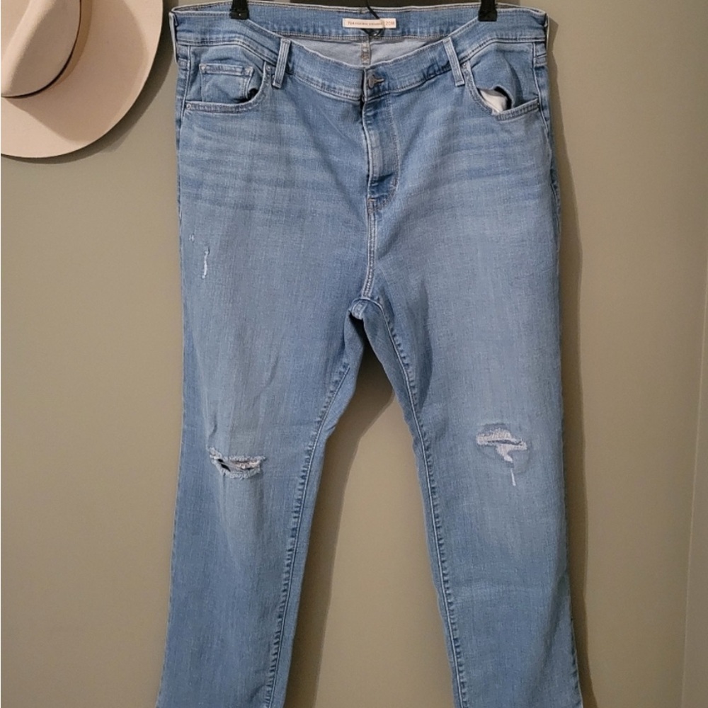 Levi's 724 High Rise Straight Blue Jeans 18W